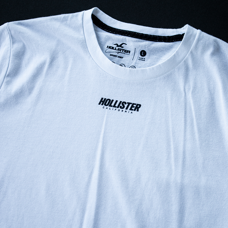 S) T Shirt Hollister – Blanco con Diseños - NOAH ROOM®